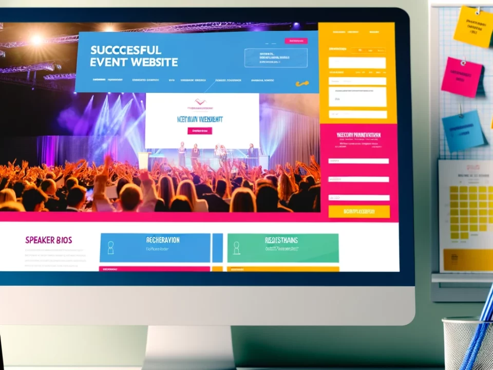 Ein KI-erstelltest Bild zu einer erfolgreichen Event-Website